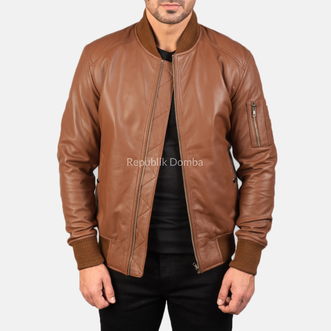 Jaket Kulit Pria - Bomber