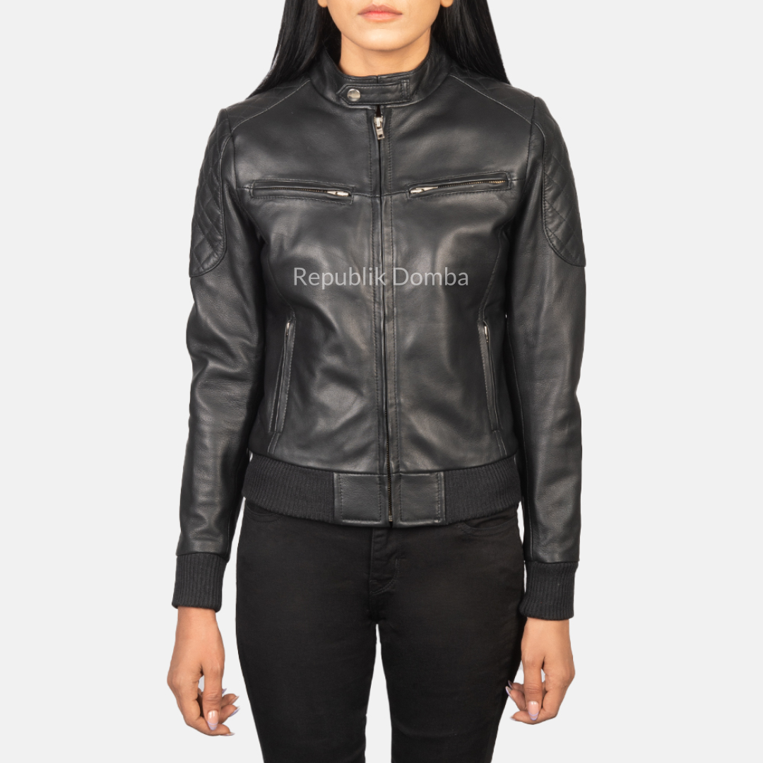 Jaket Kulit Wanita - Bomber