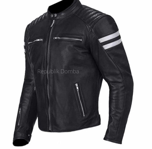 Jaket Kulit Domba Pria Biker Premium | PB 032