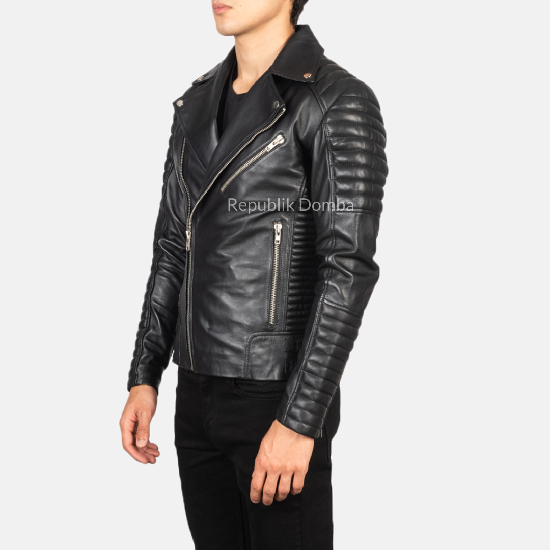 Jaket Kulit Pria Biker - PB 405