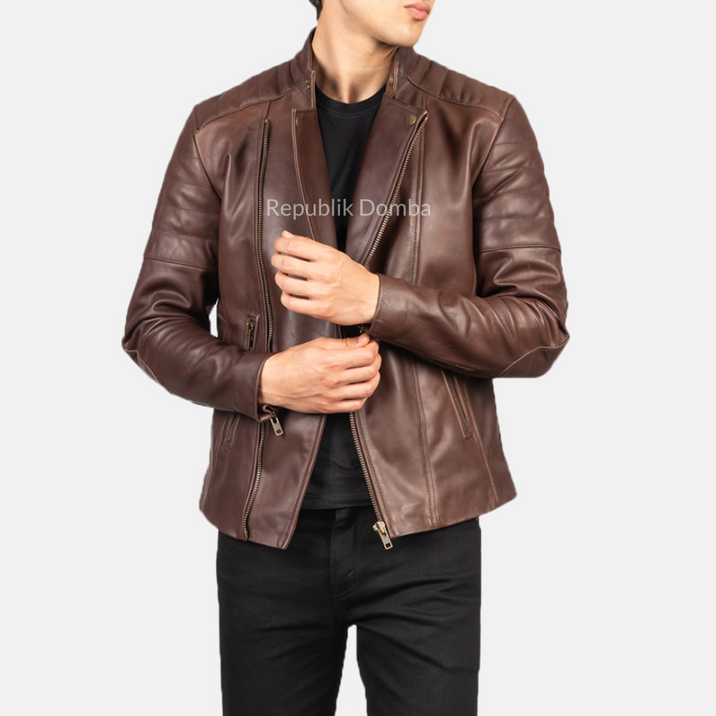 Jaket Kulit Pria Biker - PB 410