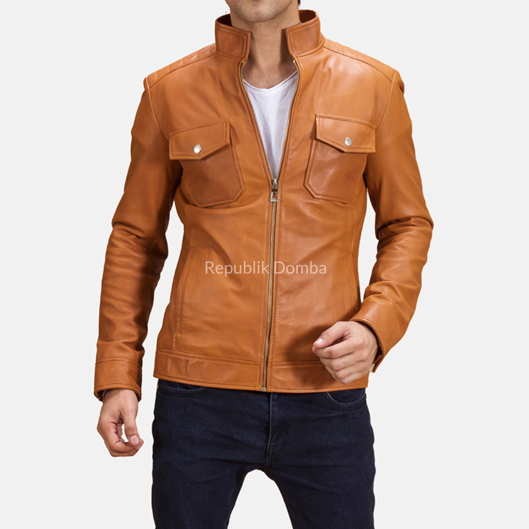 Jaket Kulit Pria Biker - PB 412