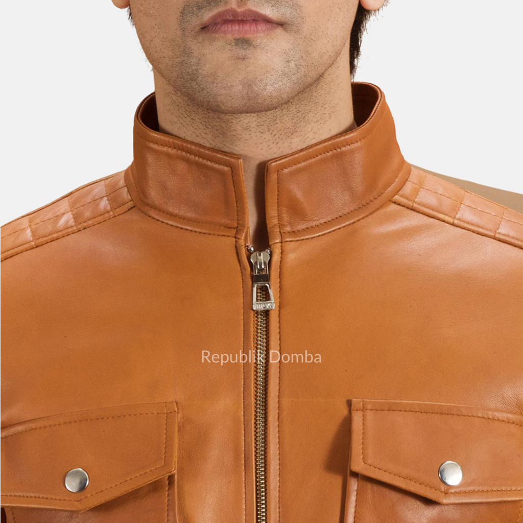 Jaket Kulit Pria Biker - PB 412