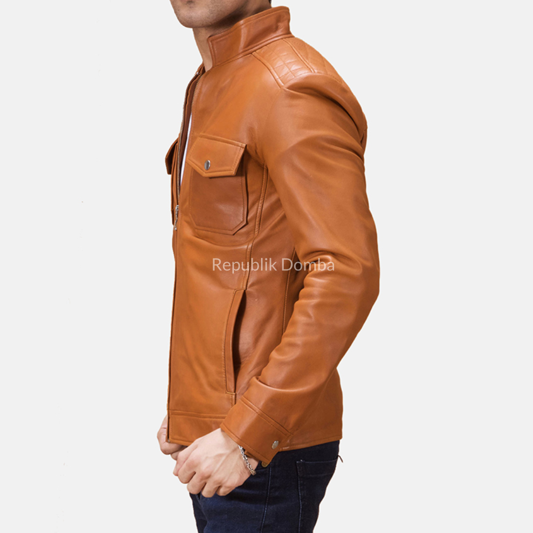 Jaket Kulit Pria Biker - PB 412
