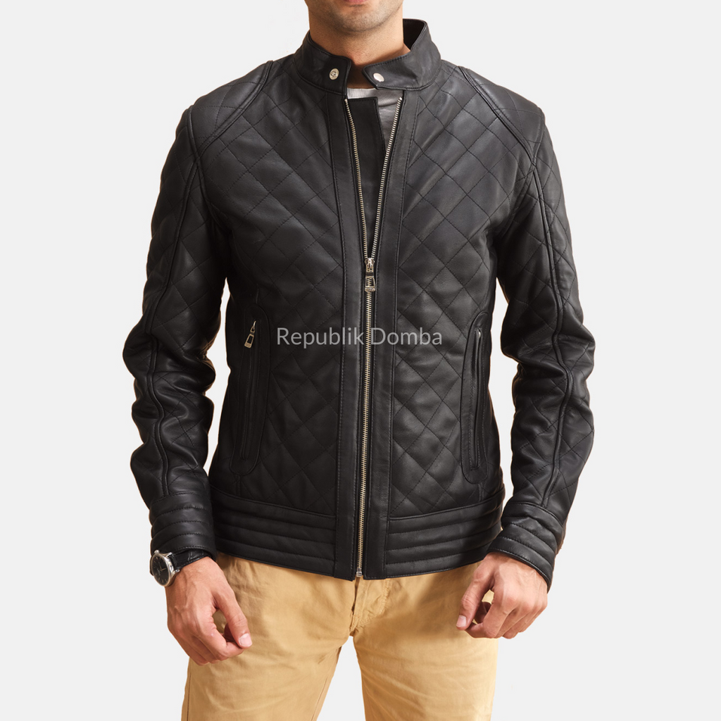 Jaket Kulit Pria Biker - PB 416