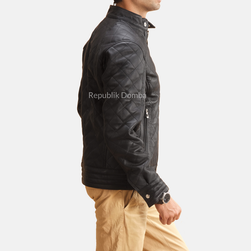 Jaket Kulit Pria Biker - PB 416