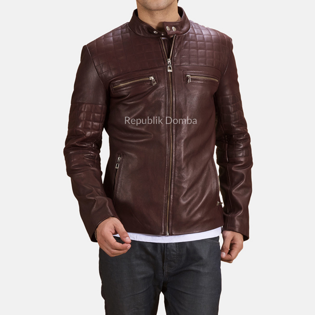 Jaket Kulit Pria Biker - PB 418