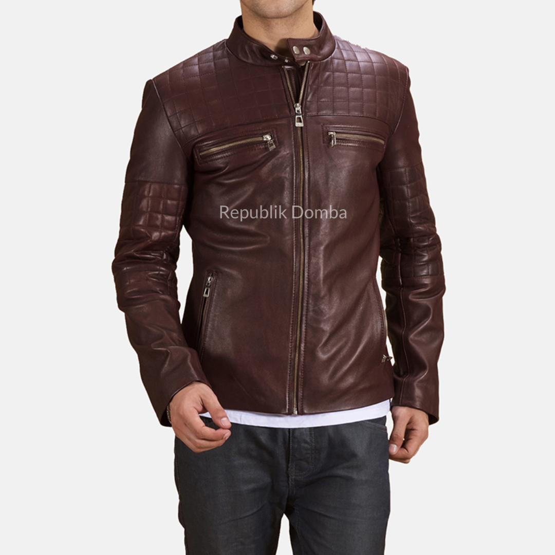Jaket Kulit Pria Biker - PB 418