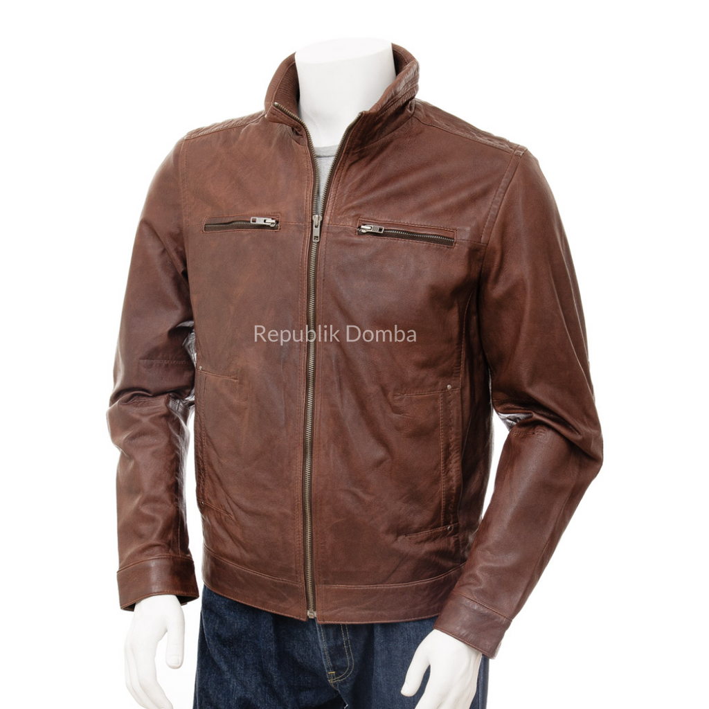Jaket Kulit Pria Biker - PB 427