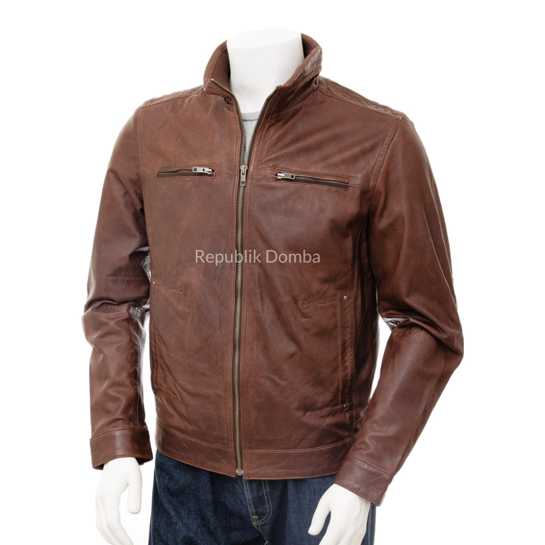 Jaket Kulit Pria Biker - PB 427