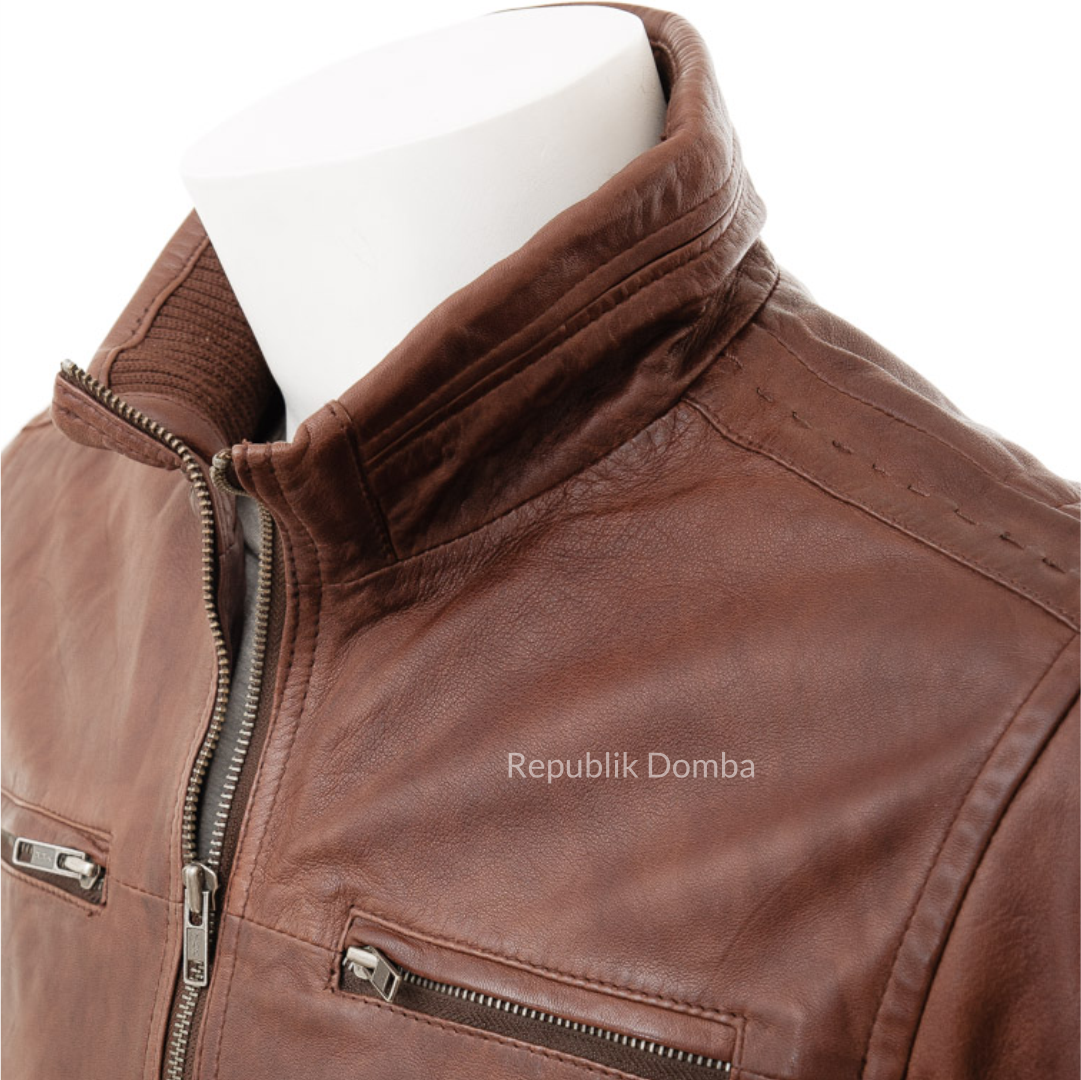 Jaket Kulit Pria Biker - PB 427