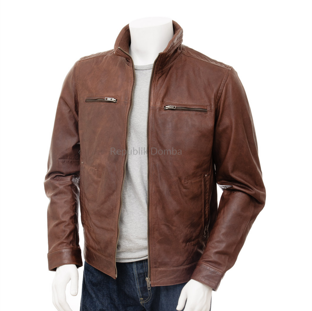 Jaket Kulit Pria Biker - PB 427