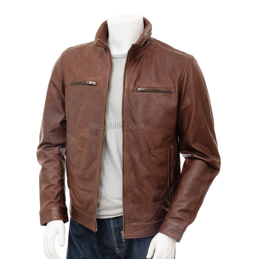 Jaket Kulit Pria Biker - PB 427