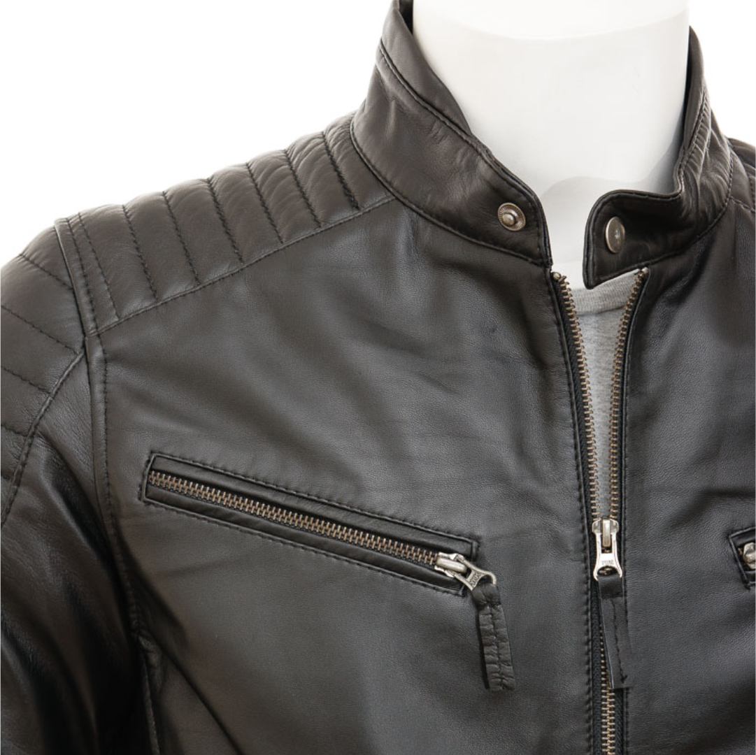 Jaket Kulit Pria Biker - PB 429