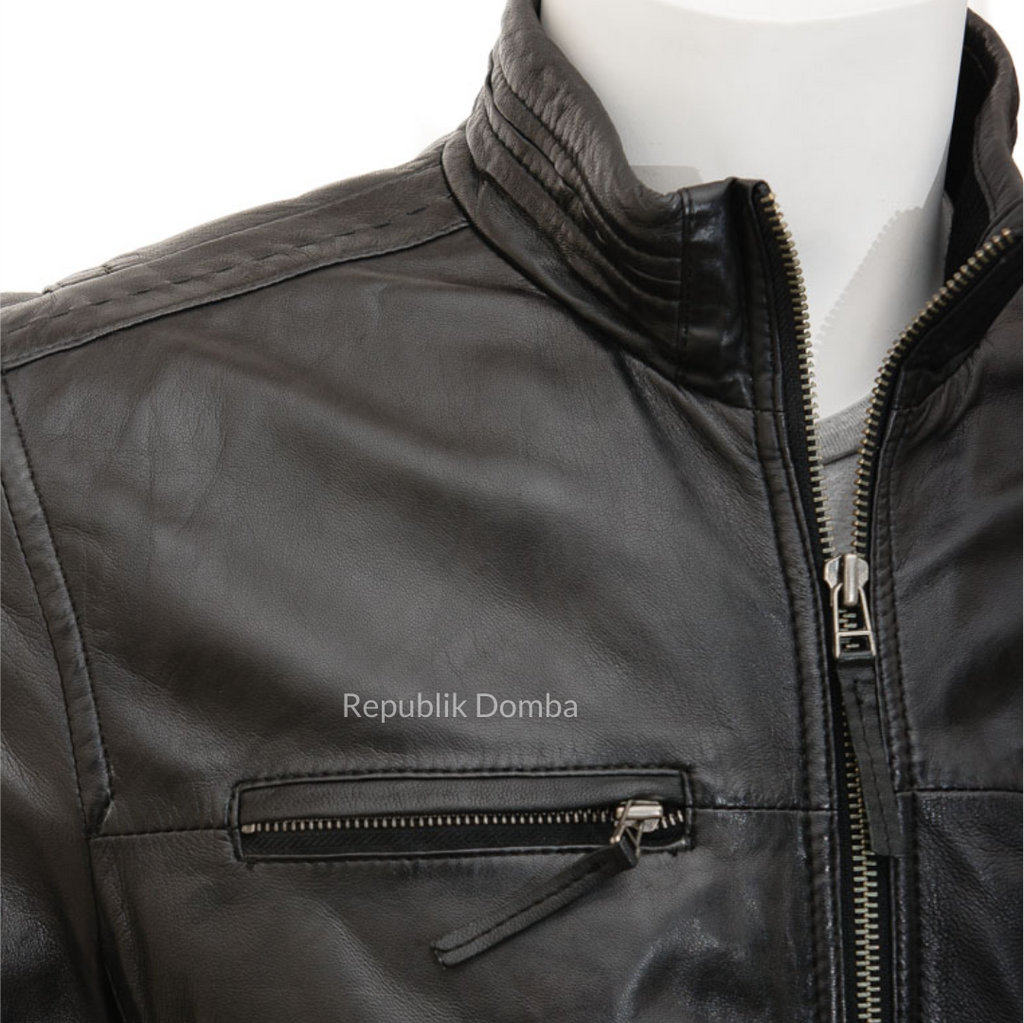 Jaket Kulit Pria Biker - PB 431