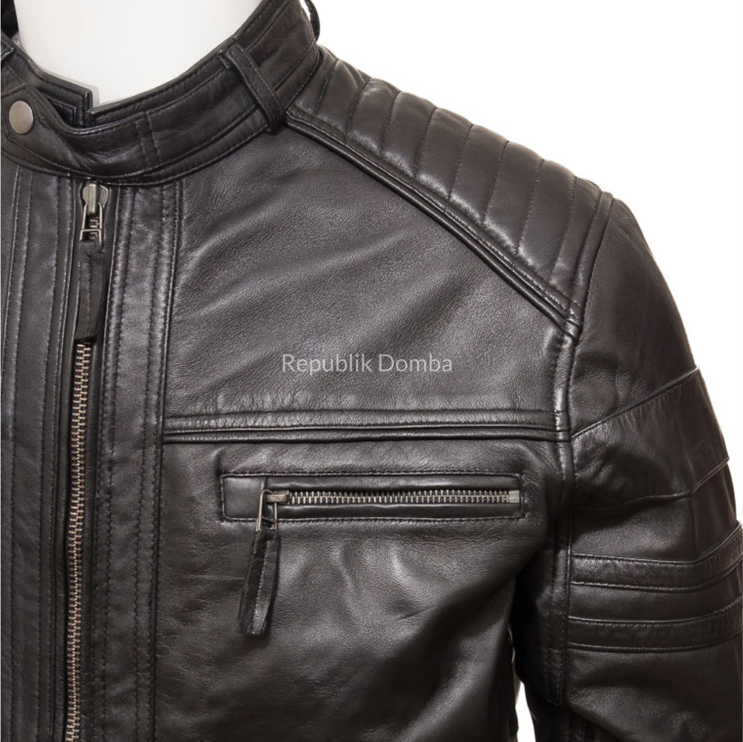 Jaket Kulit Pria Biker - PB 432