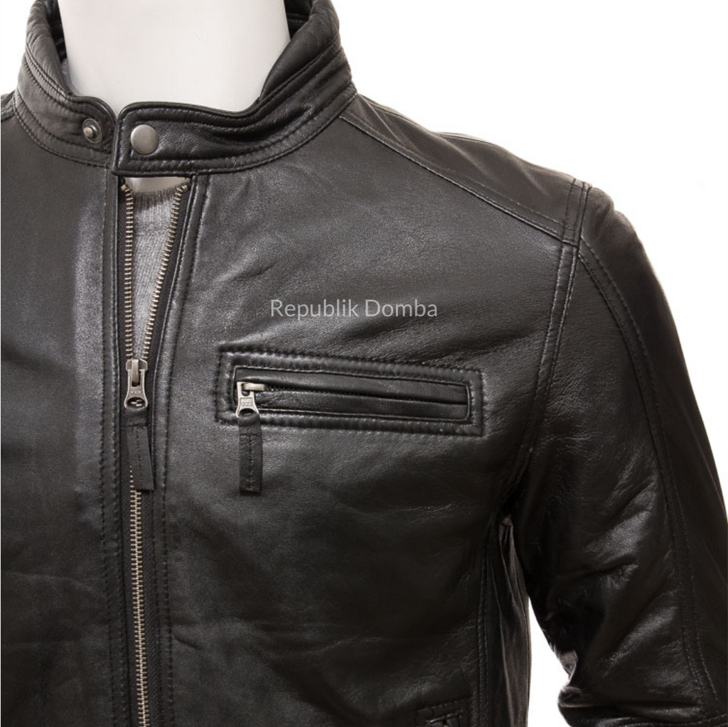 Jaket Kulit Pria Biker - PB 433