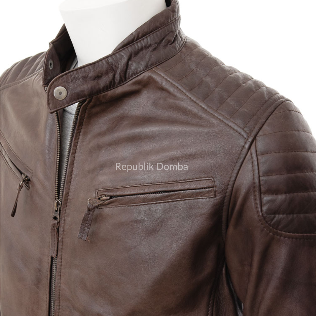 Jaket Kulit Pria Biker - PB 434