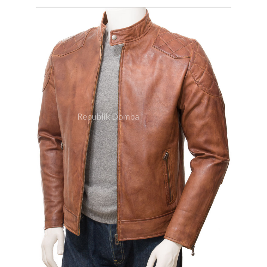 Jaket Kulit Pria Biker - PB 435