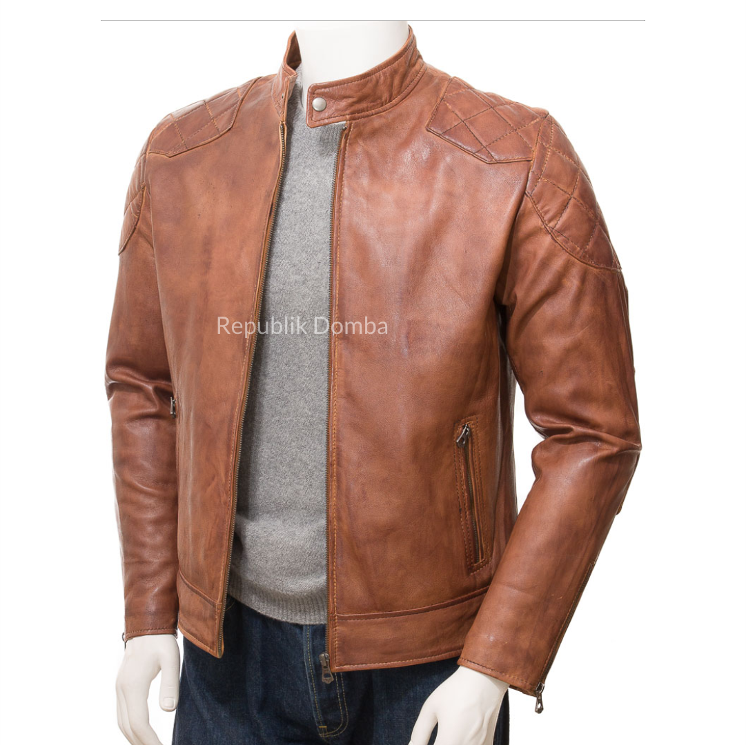Jaket Kulit Pria Biker - PB 435