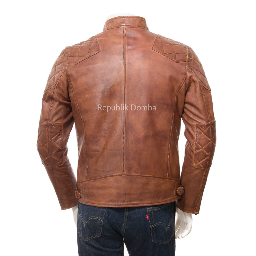 Jaket Kulit Pria Biker - PB 435