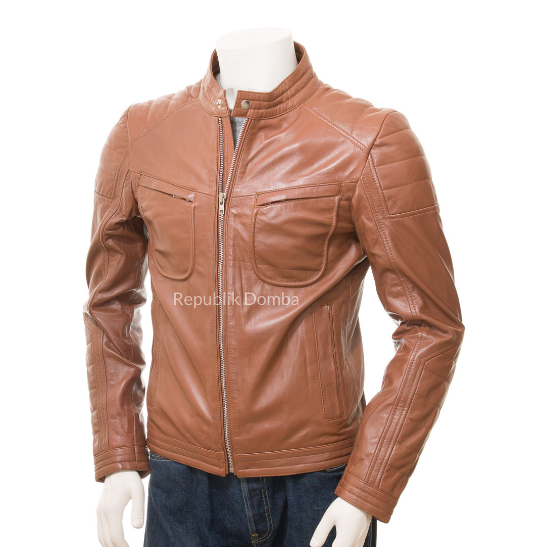 Jaket Kulit Pria Biker - PB 438