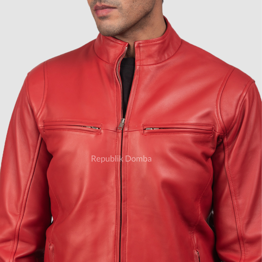 Jaket Kulit Domba Pria Casual Premium | PC 403 - Tampak Samping