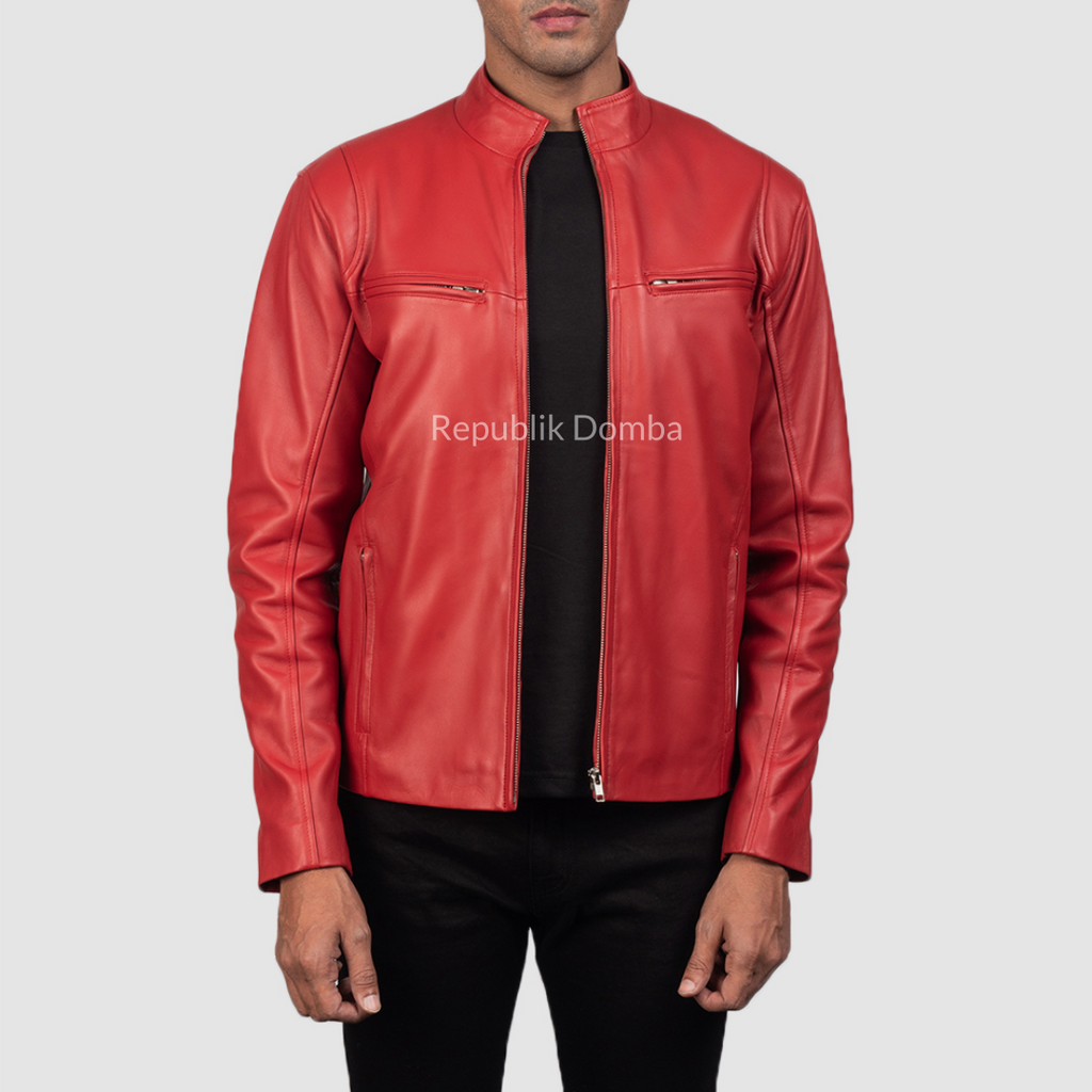 Jaket Kulit Domba Pria Casual Premium | PC 403 - Tampak Belakang