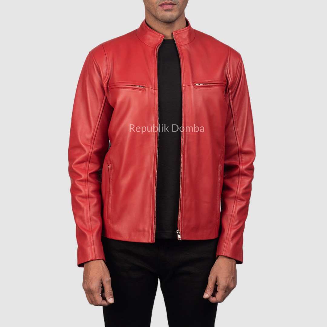 Jaket Kulit Domba Pria Casual Premium | PC 403 - Tampak Belakang