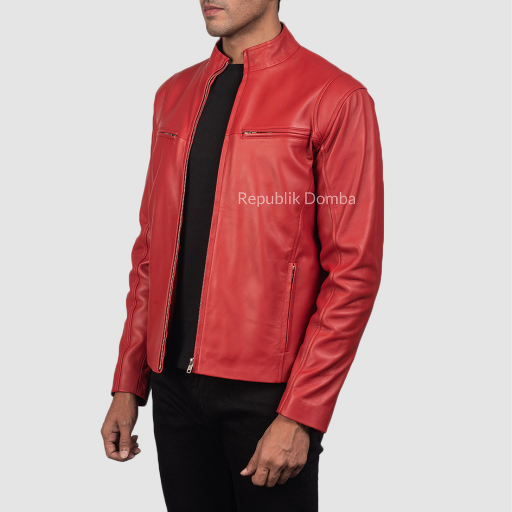 Jaket Kulit Domba Pria Casual Premium | PC 403 - Detail Bahan Kulit Domba