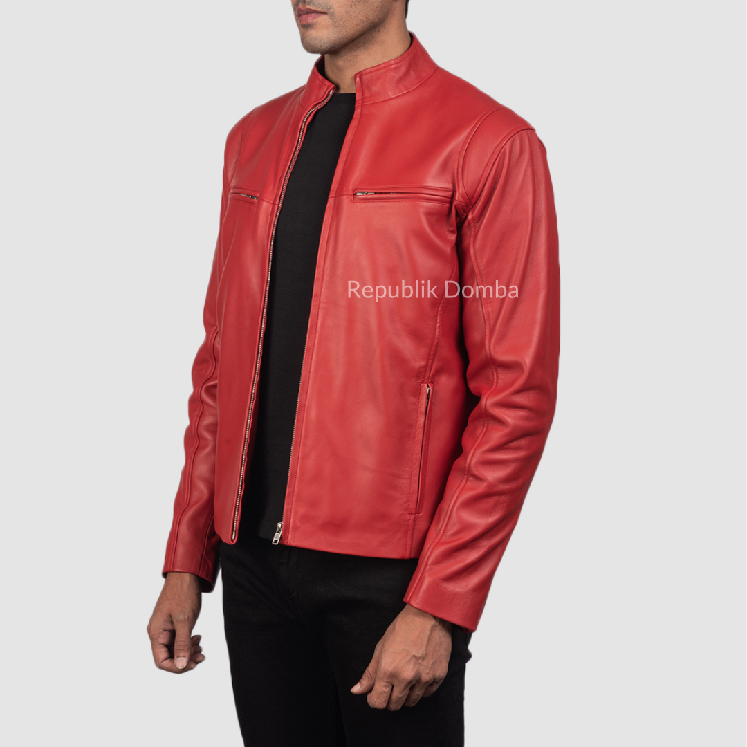 Jaket Kulit Domba Pria Casual Premium | PC 403 - Detail Bahan Kulit Domba
