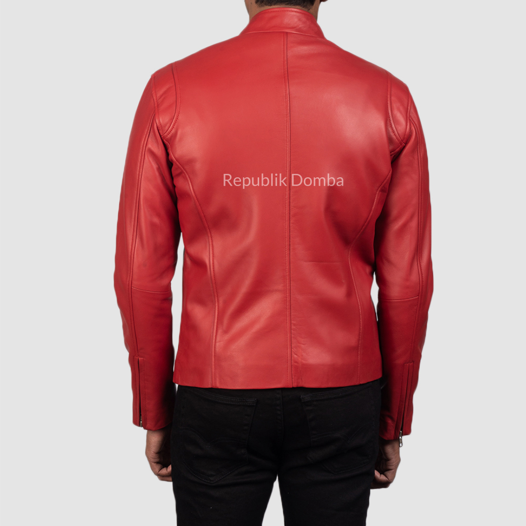 Jaket Kulit Domba Pria Casual Premium | PC 403 - Detail Hardware dan Jahitan
