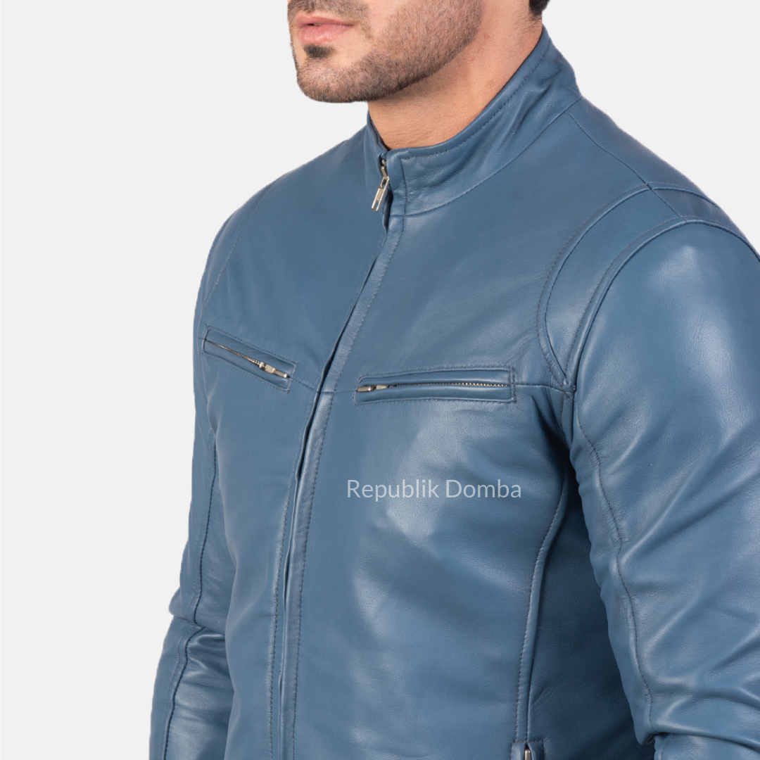 Jaket Kulit Domba Pria Casual Premium | PC 406 - Tampak Samping