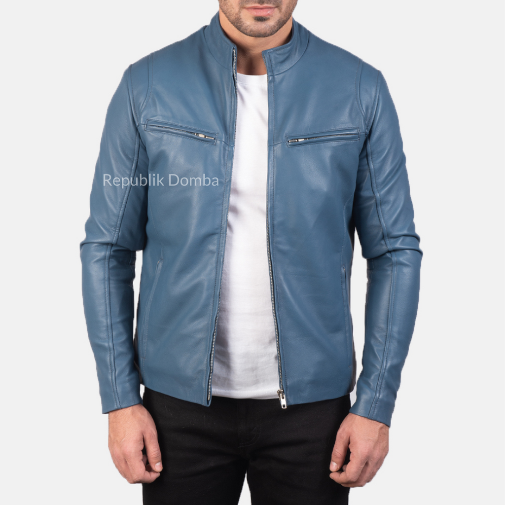 Jaket Kulit Domba Pria Casual Premium | PC 406 - Tampak Belakang