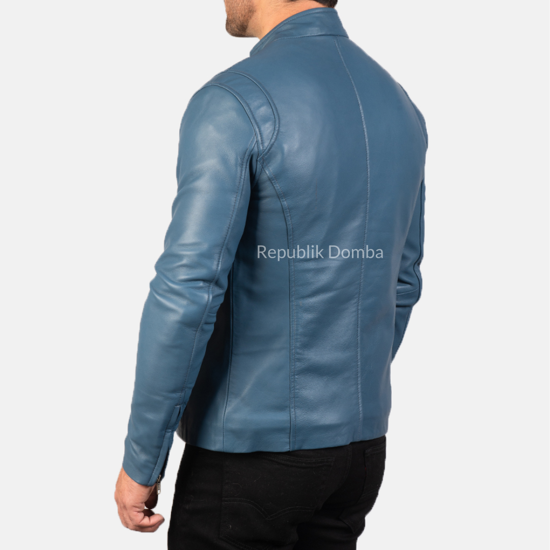 Jaket Kulit Domba Pria Casual Premium | PC 406 - Detail Hardware dan Jahitan