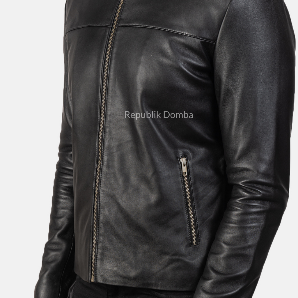 Jaket Kulit Domba Pria Casual Premium | PC 161 - Tampak Samping