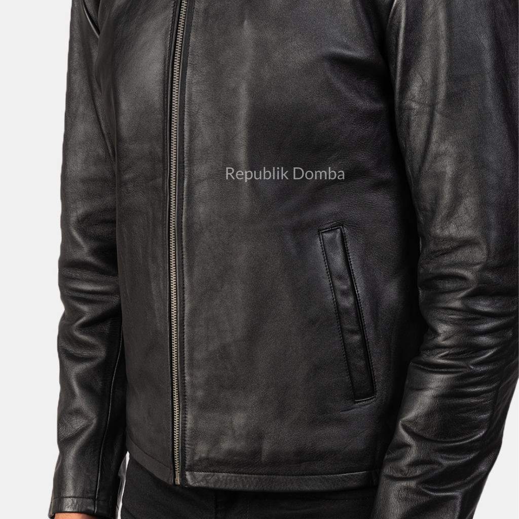 Jaket Kulit Domba Pria Casual Premium | PC 405 - Tampak Samping