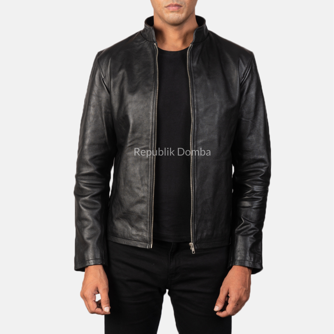 Jaket Kulit Domba Pria Casual Premium | PC 405 - Tampak Belakang