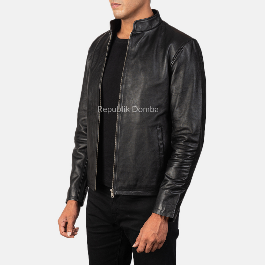 Jaket Kulit Domba Pria Casual Premium | PC 405 - Detail Bahan Kulit Domba