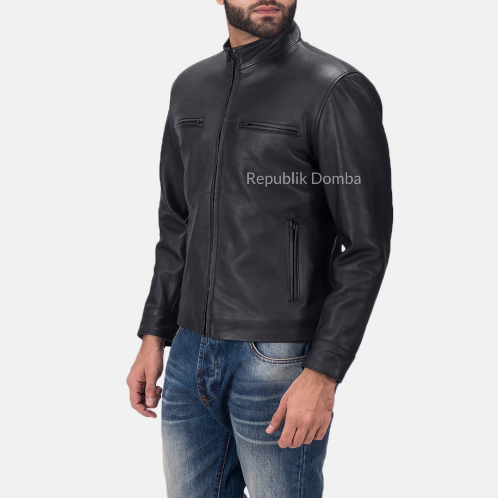 Jaket Kulit Domba Pria Casual Premium | PC 409 - Tampak Belakang