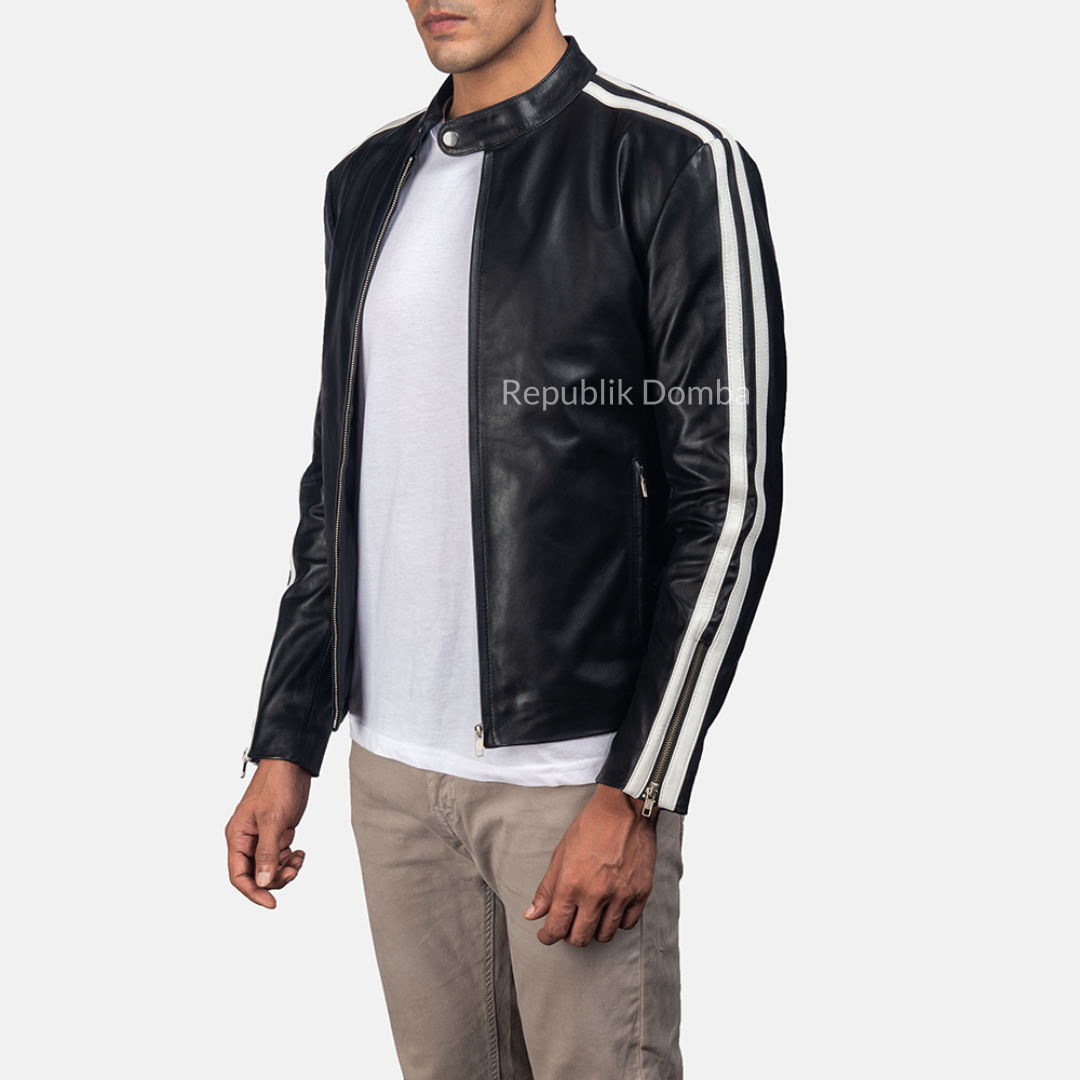 Jaket Kulit Domba Pria Casual Premium | PC 412 - Tampak Samping