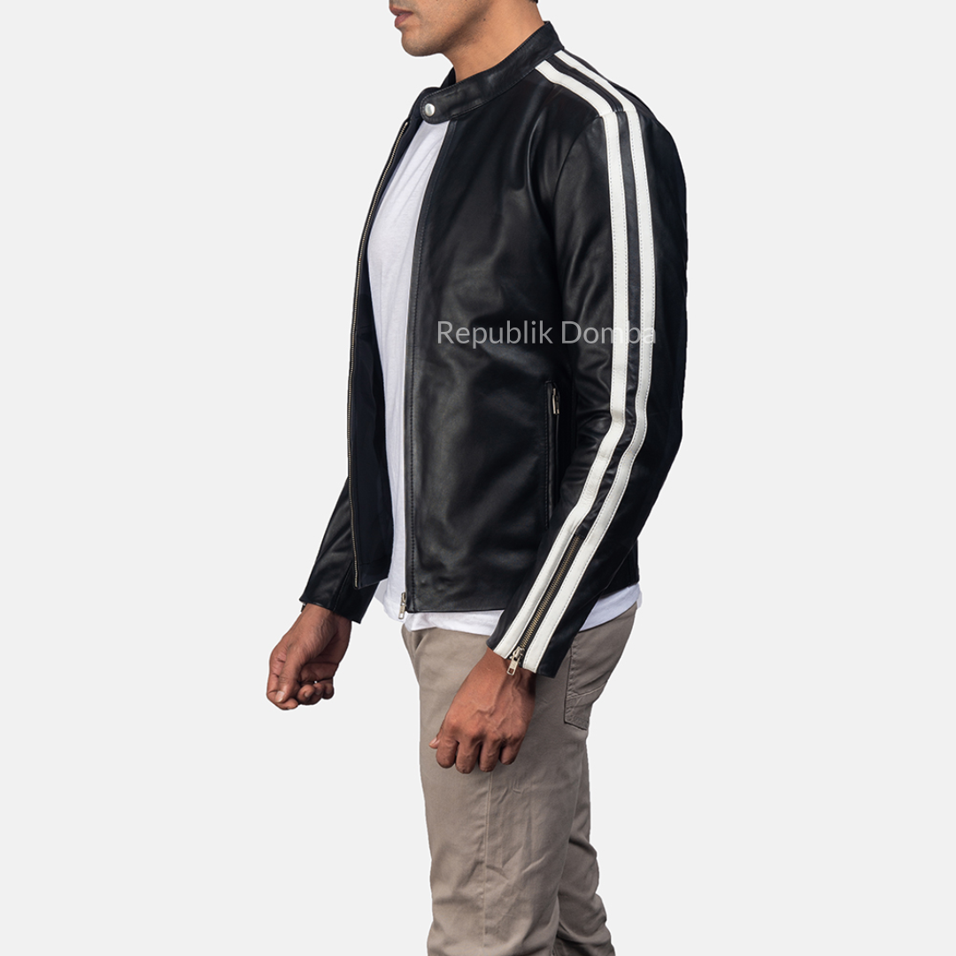 Jaket Kulit Domba Pria Casual Premium | PC 412 - Tampak Belakang