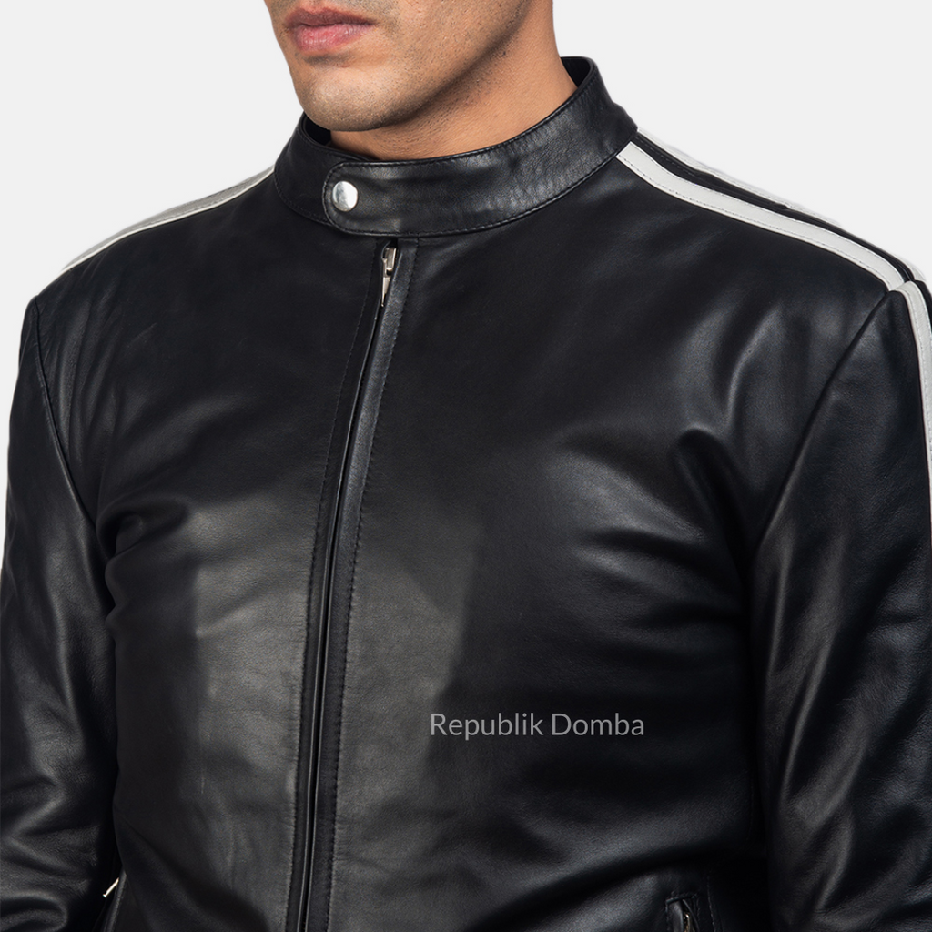 Jaket Kulit Domba Pria Casual Premium | PC 412 - Detail Bahan Kulit Domba