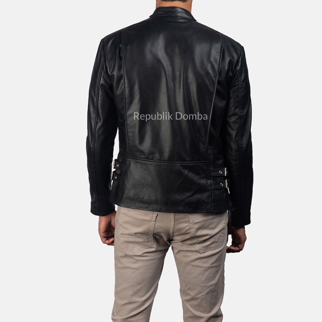 Jaket Kulit Domba Pria Casual Premium | PC 412 - Detail Hardware dan Jahitan