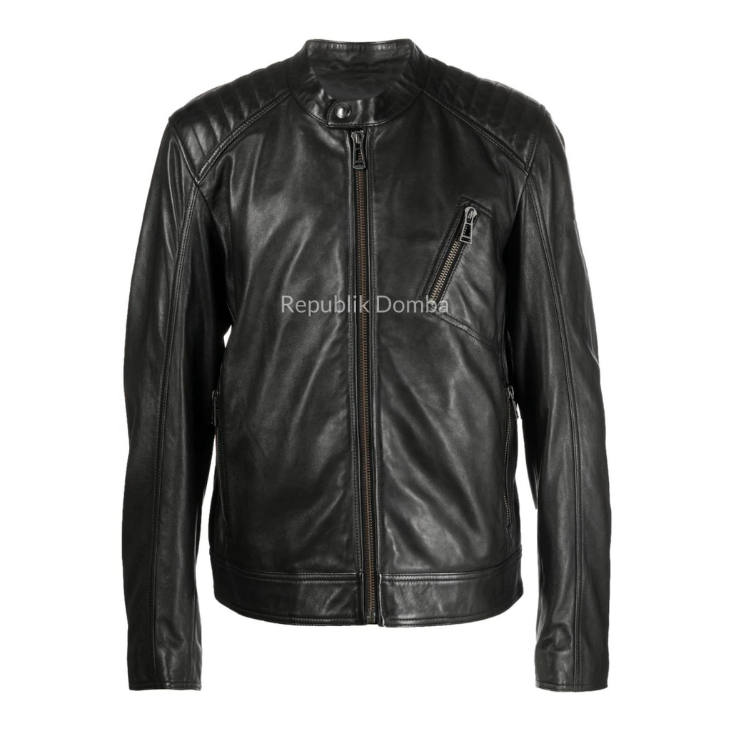 Jaket Kulit Domba Pria Casual Premium | PC 431 - Tampak Depan