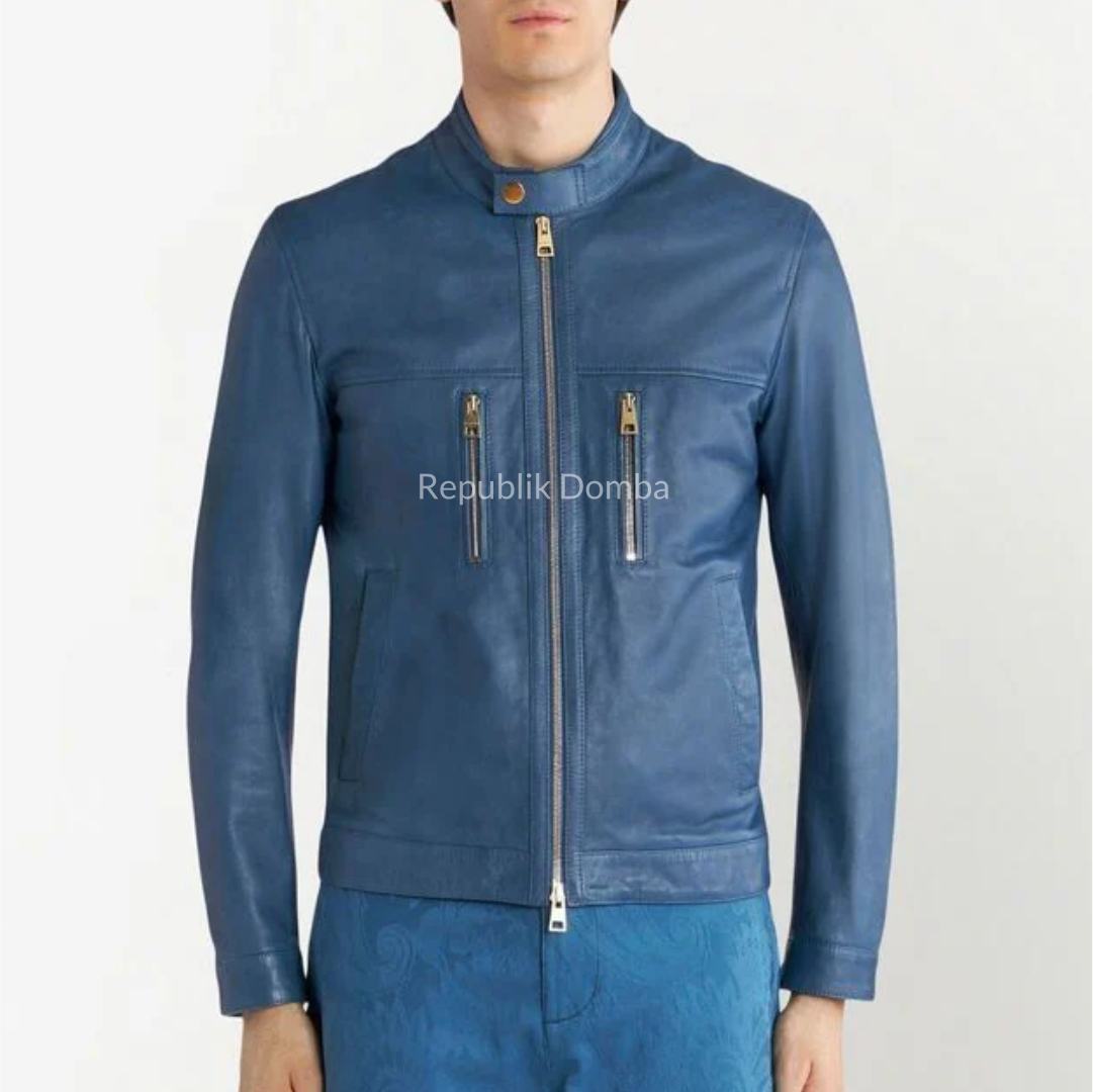 Jaket Kulit Domba Pria Casual Premium | PC 438 - Tampak Samping