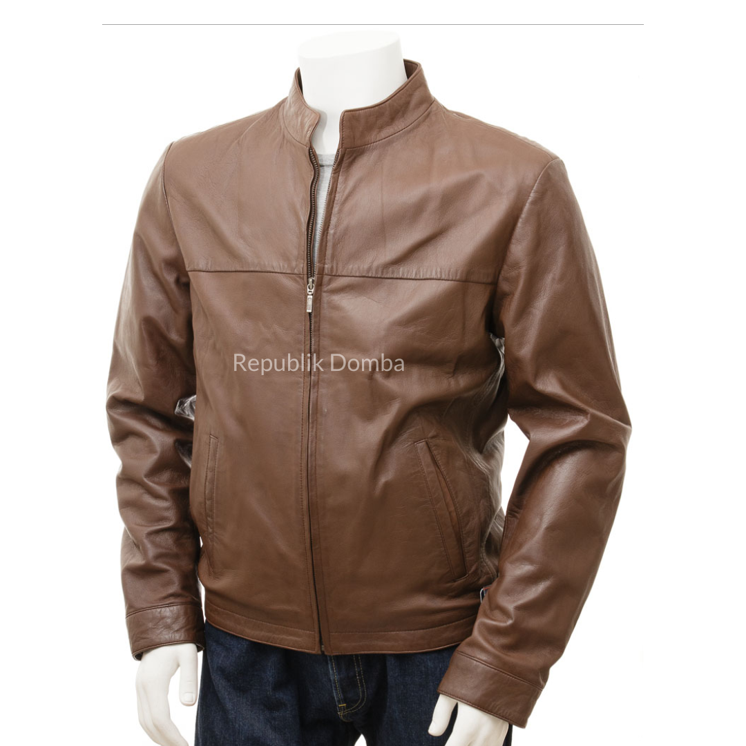 Jaket Kulit Domba Pria Casual Premium | PC 449 - Tampak Depan