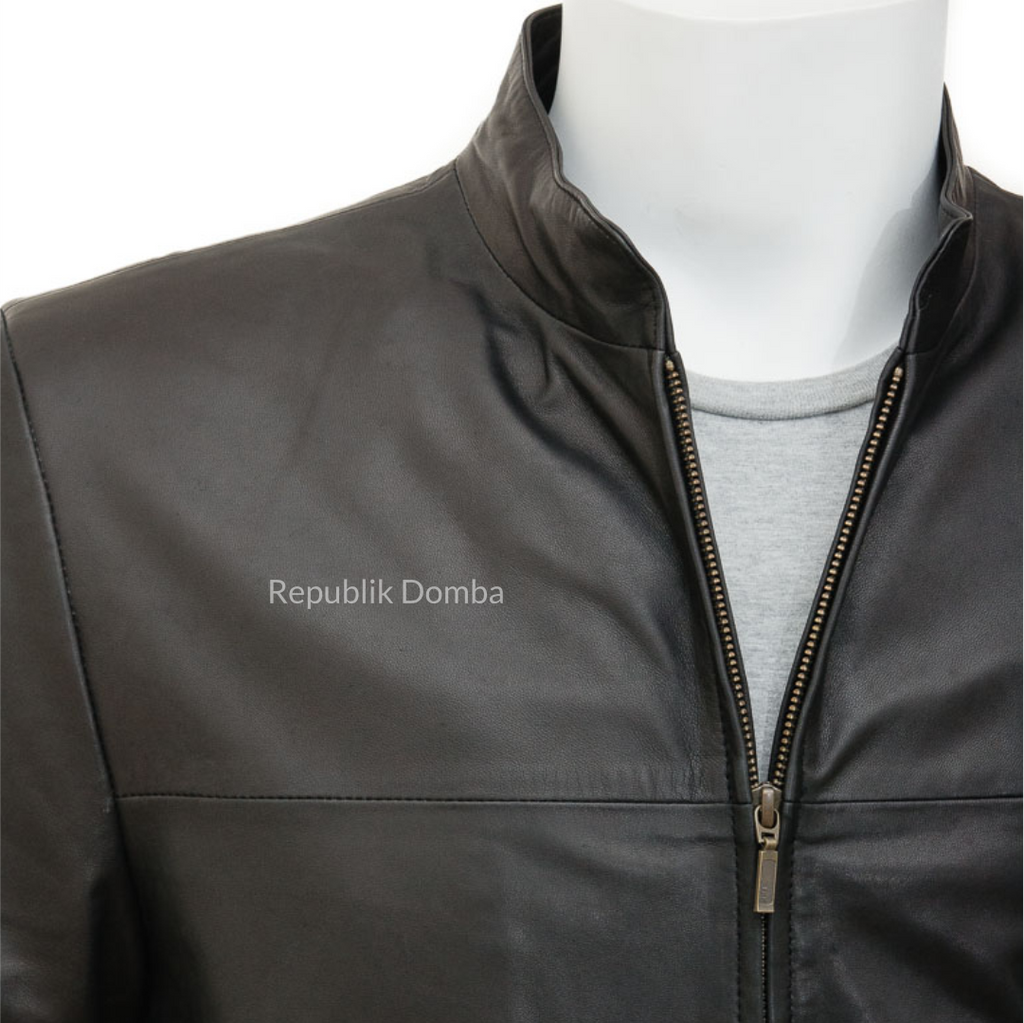 Jaket Kulit Domba Pria Casual Premium | PC 451 - Tampak Samping