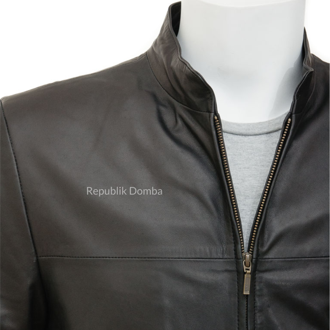 Jaket Kulit Domba Pria Casual Premium | PC 451 - Tampak Samping