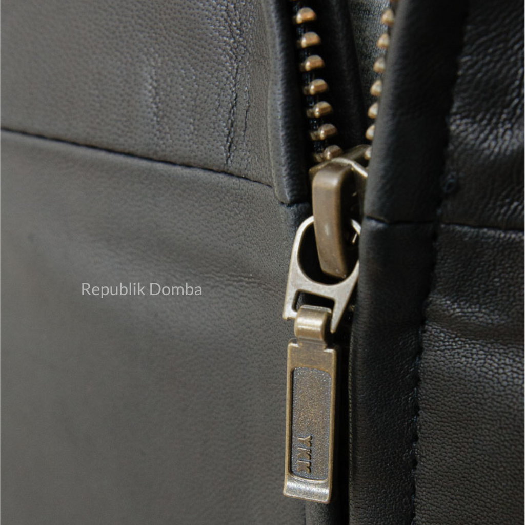 Jaket Kulit Domba Pria Casual Premium | PC 451 - Tampak Belakang